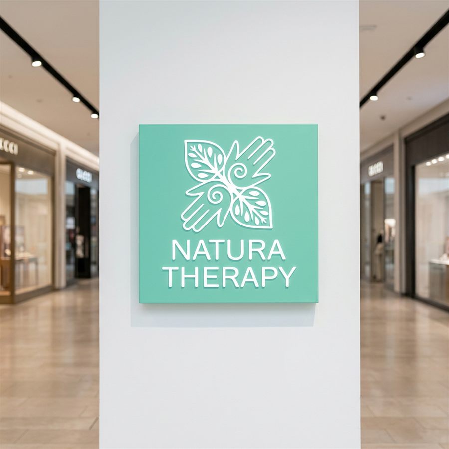 Светлечка табла Natura Therapy во трговски центар