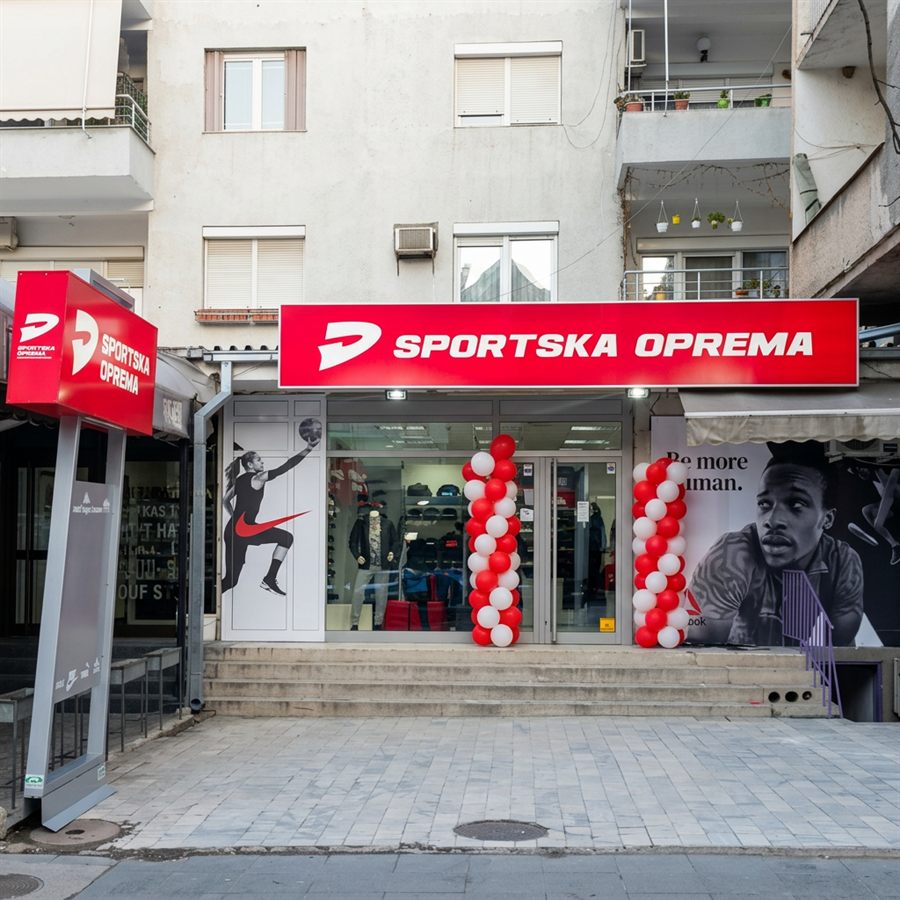 Црвена светлечка реклама Sportska Oprema