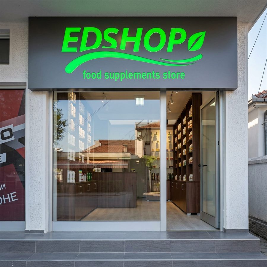 Зелена светлечка реклама EDSHOP